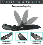 DOOM BLADE 3 Piece Small Survival Hatchet Camping Axe&Fixed Blade Knife Combo Set,Tomahawk,Hatchet,Pocket Folding Knives,440C Steel Blade with Nylon Sheath for Outdoor Hunting Camping(Type-1)