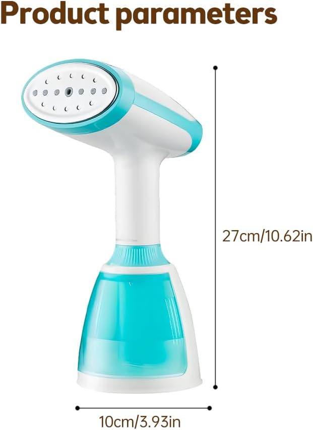 Handheld Steamer for Clothes 1500W 20s Heatup Fabric Wrinkles Remover Portable Handheld Garment Steamer with Removable Water Tank and Fabric Brush Steamer for Garments(White)