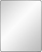 Black Bathroom Mirror Medicine Cabinet with Round Corner Framed Door 24 x 30 inch, Recessed or Surface Mount, with Adjustable Glass Shelves