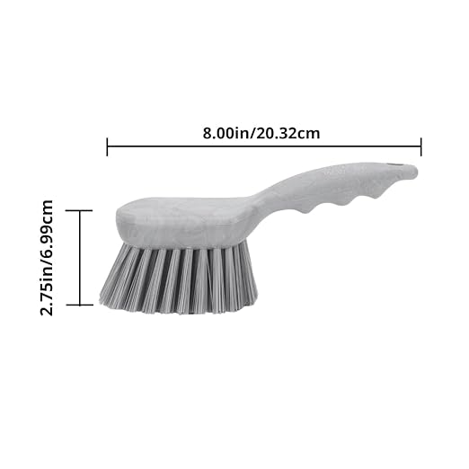 SPARTA 40541EC09 Plastic Scrub Brush, Utility Brush, Kitchen Brush With Hanging Hole For Cleaning, 8 Inches, Green, (Pack of 6)