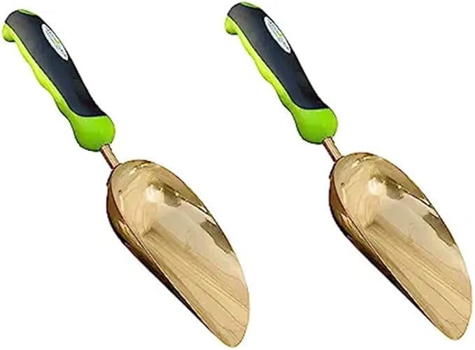 Garden Guru Super Strong Titanium Garden Scoop Trowel Shovel Transplanter - Rust Resistant - Ergonomic Handle - Perfect Hand Shovel for Gardening Transplanting and Digging (2 Pack)