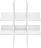 Furinno Cubicle 9-Compartment Bottle Storage Cube Organizer Insert (Does not fit IKEA Kallax Shelving), White