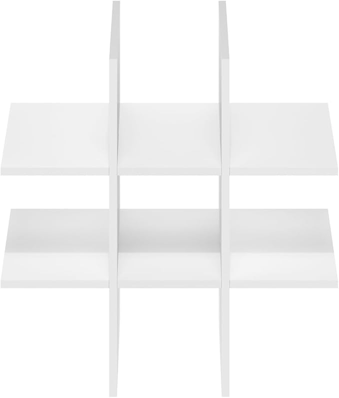Furinno Cubicle 9-Compartment Bottle Storage Cube Organizer Insert (Does not fit IKEA Kallax Shelving), White