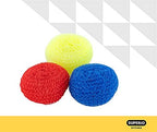 Nylon Scouring Pads-Dish Scrubber, for Dishes, Pots, and Stoves, Durable Mesh Scourers, for Tough Cleaning. Nylon Dish Scrubbers, Pack of 3, Assorted Colors (Superio)