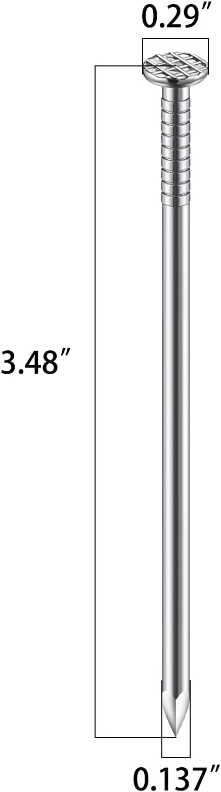 (29 pcs)3-1/2 inch Stainless Steel 304 Nails, Hanging Nails, Wall Nails, Dowels, Long Nails