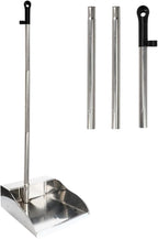 3 Pack Stainless Steel Dustpan Metal Dustpan with Handle Heavy Duty Dust Pan Upright Dust Pan for Home Office Lobby