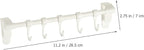 Zerodeko Cabinet Kitchen Utensil Hooks 5pcs Heavy Duty White Storage Rack Hanging Multi-Function Holder for Cabinet and Towel Organization