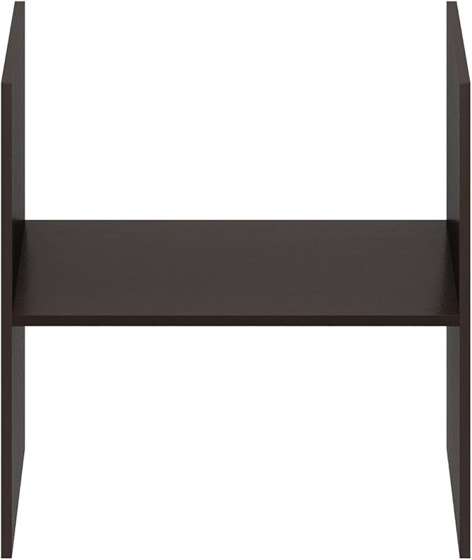 Furinno Cubicle H-Shelf Cube Organizer Insert (Does not fit IKEA Kallax Shelving), Black Dark Oak