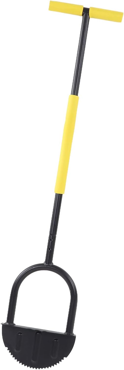 Saw Tooth Edger Half Moon Lawn Edger Sidewalk Grass Long Handled Step Edger for Garden Sidewalk Flower Beds