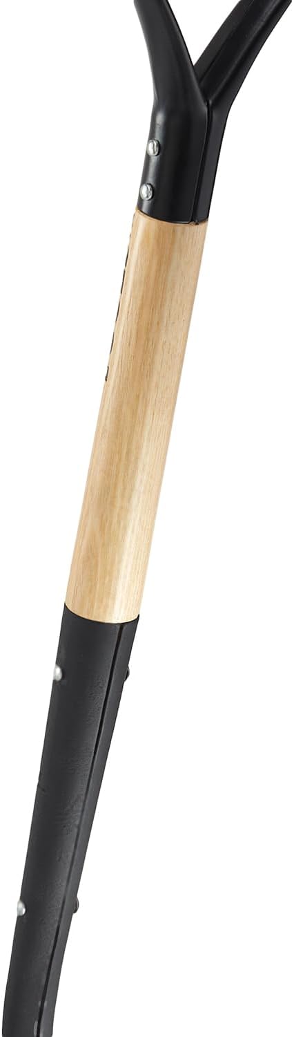 Heavy-Duty Digging Spade. Thick One Piece Forged Steel Blade and Firmly Riveted Lightweight Very Strong Graceful Ash-Wood Handle. Weight 6.5 lb. Height 41 inch. Blade 8 x 12 inch.
