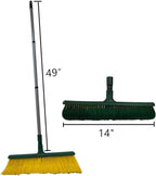 LRB4419 Leaf Turf Broom 16" W x 55" H for Lawns Yard Artificial Grass Rake Heavy Duty for Leaves, Lawns, Carpet Rake & Groomer (Curved Bristle)