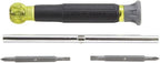 Klein Tools 32581 4-in-1 Electronics Screwdriver Set with 2 Slotted, 2 Phillips Precision Machined Bits, Ideal for Terminal Blocks