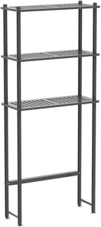 AmazerBath Bamboo Over The Toilet Storage Shelf, Over Toilet Bathroom Organizer Rack, 3-Tier Bathroom Shelves Over Toilet, Space Saver, Espresso