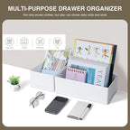 DIMJ Drawer Organizer Clothes, 6 Pack Fabric Drawer Organizer Bins, Foldable Baby Clothes Organizer & Dresser Organizer For Nursery, Clothes, Bedroom, Closet, Socks, Bra, Tie,White