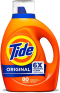 Tide Laundry Detergent Liquid, Original Scent, 80 Loads, 105 FL OZ, Works on 100% of Common Stains, Laundry Soap, Liquid Laundry Detergent