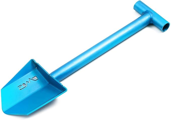 DMOS Nomad Shovel - Lightweight Aluminum Trowel for Camping, Overland, Hunting, & Off-Road Use - Azure - Mini