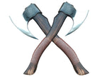 Kacha Store | custom handmade Viking medieval Axe with Viking gift,Hand Axe,Viking Gifts for Men,Camping Tomahawk,Bearded,Valhalla Axe with Leather Sheath (Battle axe) (Battle)