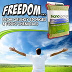 Nano Sponge Cleaning Sponges. Supersized Everyday Heavy Duty Household Kitchen and Dish Sponge. 2 Pack. 6 x 4