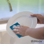 Non-Scratch Scouring Pads, 24Pcs Household Scour Pads for Kitchen, Garage and Outdoors, Reusable Dish Scrubber Pads for Pan and Metal Grill - Blue