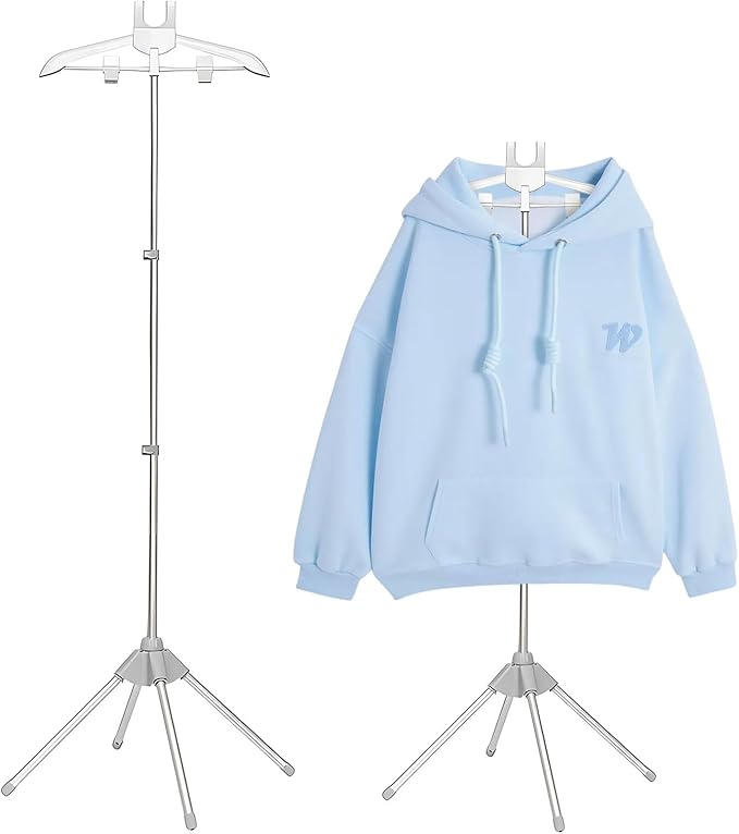 Adjustable Steamer Stand for Clothes, 32-63 inch T Shirt Display Stand, Steam Rack For Clothes,Handheld Garment Steamer Rack, Garment Hanger for Steaming Clothes for Clothing Garment Coat Retail