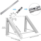 IN VACUUM Clothes Drying Rack Folding Indoor, Folding Drying Racks for Laundry Room Closet Storage Organization, Aluminum, Easy Installation (2 Racks with Rod, Sliver)