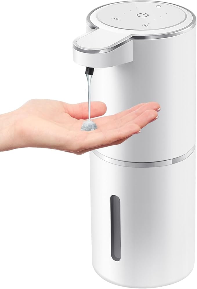Automatic Liquid Soap Dispenser,4-Level Adjustable, Wall Mount,USB Rechargeable,12.8oz/ 380ml,Touchless Hand & Dish Soap Dispenser for Bathroom, Kitchen,Hotel, Restaurant