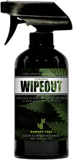 Chronic Wipeout Smoke Odor Eliminator Spray For Strong Odor - Highly Effective for Deodorizing Homes, Clothes, Cars, Office, Hands, & Hair from Smoke Smells - 1 16 oz Bottle Bamboo Teak Fragrance