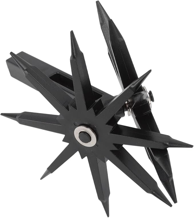Garden Soil Scarifier, Rotating Cultivator Adjustable Manual Tiller Hand Tools Cultivators Tines Deep Plowing Aeration Reseeding Grass Mixing Loosening Handle Aerate Weed Cultivate Plant Reseed