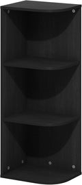 Furinno Pasir 3-Tier Corner Open Shelf Bookcase, French Oak