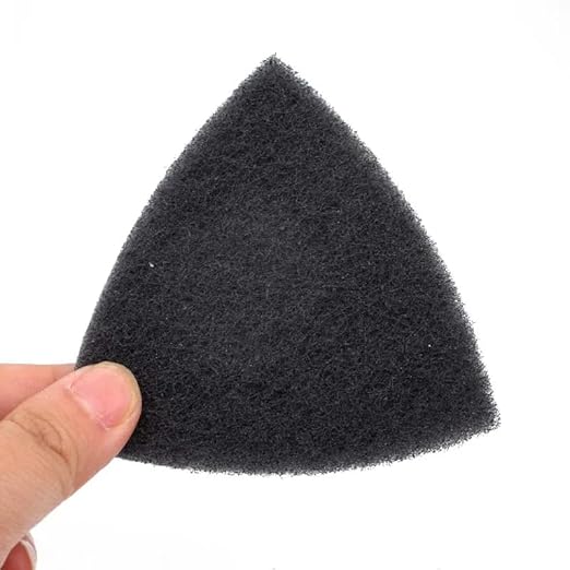 15Pcs Triangle Scouring Pad 90x90x90mm 240 to 800 Grit Heavy Nylon Cleaning Cloth Hook and Loop,240