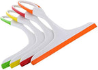 Set of 4 Black Duck Brand Slim Design 9.5" x 9" Window Shower Glass Squeegee Assorted Colors (4)
