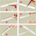 2PCS Replacement Silicon Rubber Squeegee Blade, 14 Inch (White)