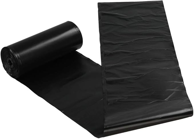 Ramddy 7 Gallon Medium Trash Bags, Black Bin Liners, 6 Rolls/150 Counts