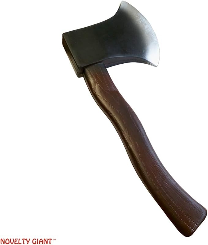 12" High Density Foam Hand Axe Viking Barbarian Theater Prop Brown