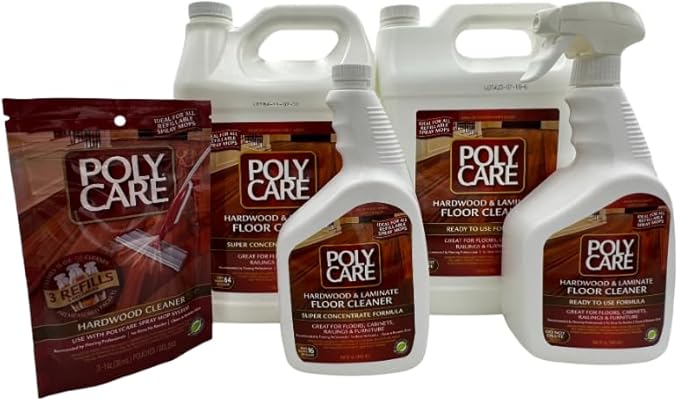 Hardwood Floor Cleaner Super Concentrate - 128 Fl Oz - Fresh- Dilute Concentrate with Water for Spray Mops and Spray Bottles - Residue-Free Floor Cleaning Solution