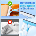 3 in 1 Spray Squeegee, WindowSqueegee with Spray 3 in 1 WindowSqueegee Cleaner, Spray WindowSqueegee Cleaner Tool with SprayBottle, for Car, Home, Kitchen Window（Blue+White）