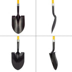 VNIMTI Heavy Duty Gardening Shovel, 56 Inch Round Blade with Fiberglass Handle (Yellow)