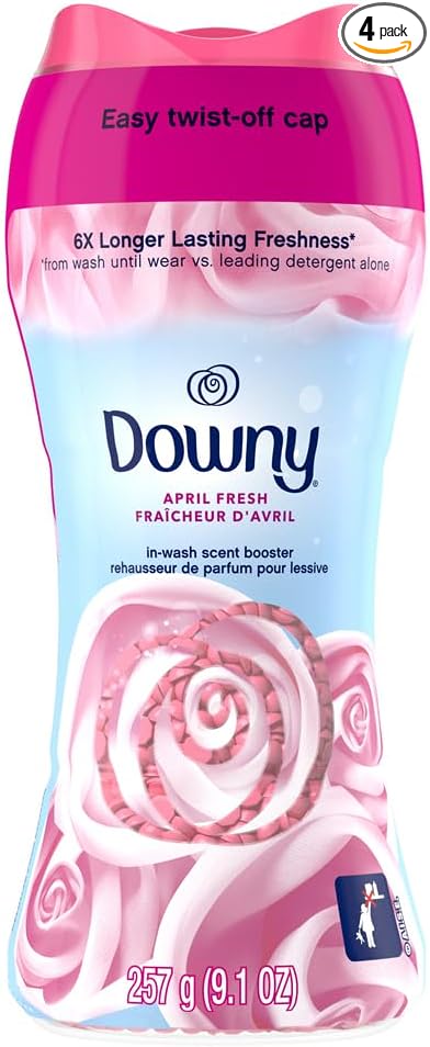 Downy April Fresh In-Wash Laundry Scent Booster Beads, 9.1 oz, laundry scent beads, Long-lasting Freshness