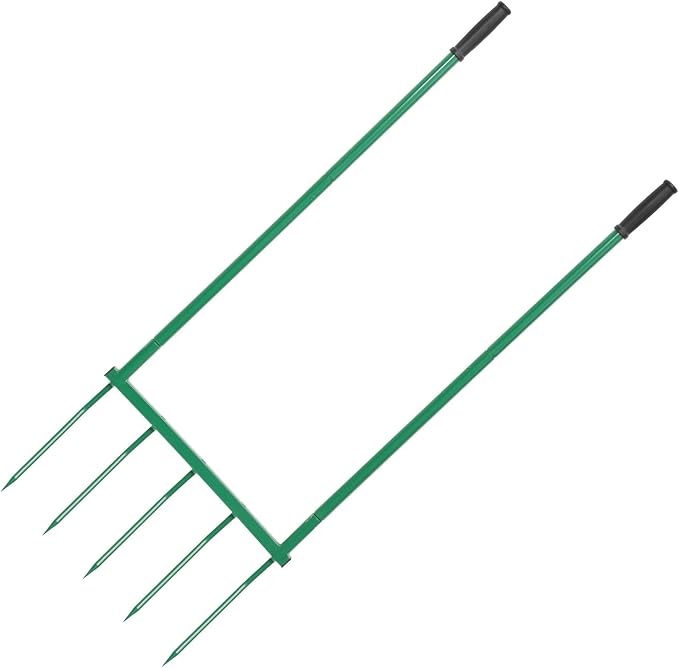 Broad Fork, Broad Fork for Gardening Heavy Duty 20" Wide, 55" Tall – Heavy-Duty Hand Tiller for Digging, Cultivating & Aerating Clay Soil. Ergonomic U-Shaped Design for Comfortable Gardening & Farming