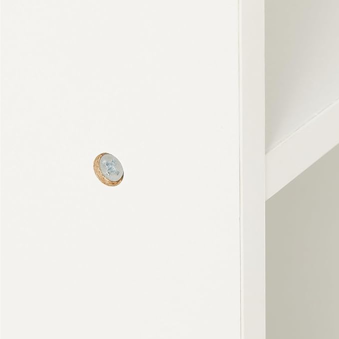 Amazon Basics 5-Cube Bookcase Compatible with Fabric Storage Cube Organizers, White