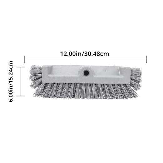SPARTA Multi-Level Tile Scrub Brush 12" Wide Brush Head, Heavy-Duty Tile Cleaning Brush with End Bristles for Commercial Tiles, Tubs and Floor, Plastic, 12 Inches, Purple, (Pack of 12)
