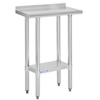 Hally Stainless Steel Table for Prep & Work 14 x 24 Inches, NSF Commercial Heavy Duty Table with Undershelf and Backsplash for Restaurant, Home and Hotel