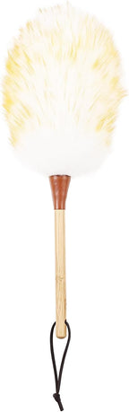 Lambswool Duster 16 inch with Bamboo Handle Soft Natural Wool Feather Dusters for Cleaning Office Home Car etc