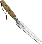 Haliaeetus Multi-Use Weed Trowel, Stainless Steel Dandelion Fork Puller, Serrated Edges Manual Weed Puller for Quick Cutting and Weeding, Garden Weed Trowel with Measuring Scale for Planting, Digging