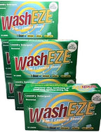 Washeze Detergent Sheets (60 loads of laundry) Unscented Laundry Sheets Convenient For Traveling Best Value LiquidlessTechnology- No Plastic Jugs