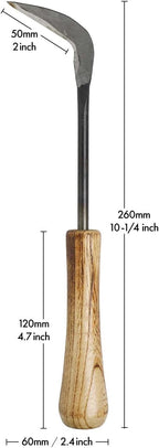 Wazakura Bonsai Repotting Sickle MADE IN JAPAN, Japanese Gardening Tool for Transplant - 2inch(50mm) Blade