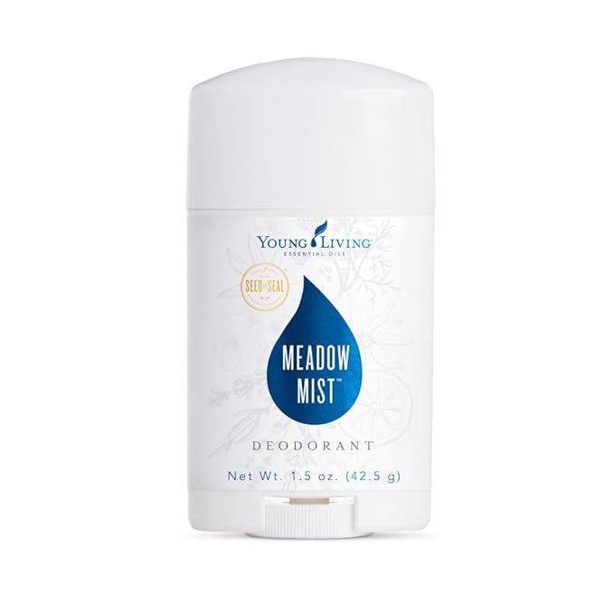 Young Living AromaGuard Meadow Mist Deodorant - 1.5 oz - Infused with Essential Oils for Odor Protection - Scented with Lemon, Lavender, Geranium, Rosemary & Tea Tree