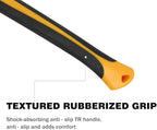 Monkey King Bar-35 Long Firewood Splitting Axe with Fiberglass Handle-Protective Carrying Sheath Included(Yellow/Black)