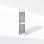 Furinno Reed 2-Tier Closet Organizers and Storage, Closet Organizer, Open Shelf Closet Storage, for Wardrobe, Bedroom, Living Room, 6-Inch Width, White
