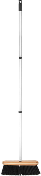 Superio Kitchen Broom Premium Black Tampico Bristles, with Grey Metal 3-Part Handle, Heavy Duty Household Broom - Easy Swiping Dust and Wisp, Home, Kitchen Bedroom, Lobby, Floors and Corners